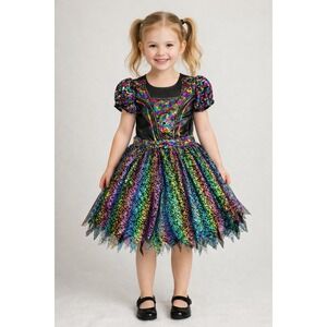 Spirit‎ Halloween Rainbow Sequin Witch Fairy Costume
